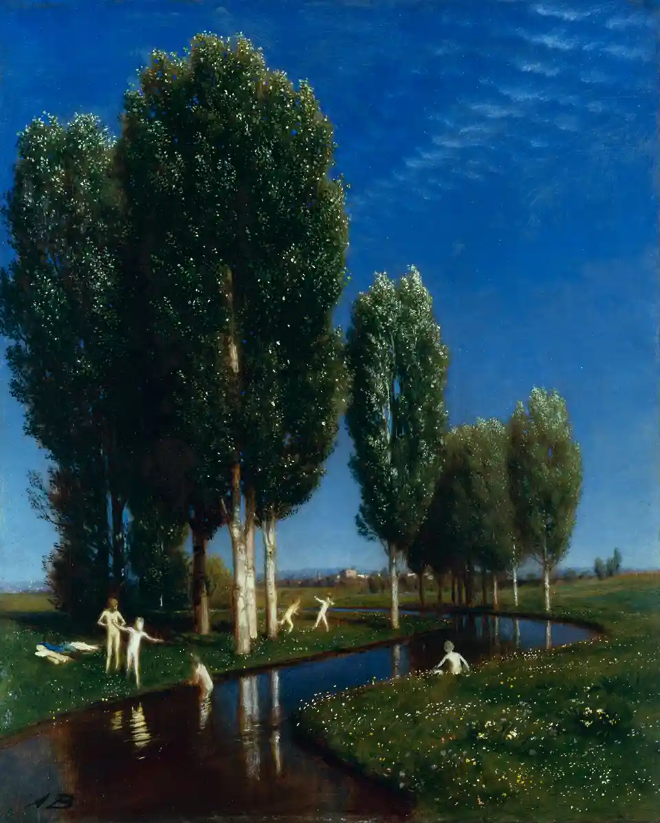 summer-day-painting-by-arnold-boecklin summer-day-painting-by-arnold-boecklin